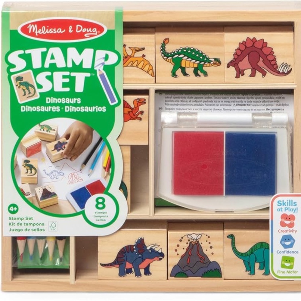 BRAND NEW sealed melissa & doug dinosaurs stamps set *